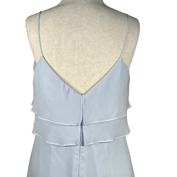Jenny Yoo Light Blue Formal Gown With Spaghetti Straps Prom or Wedding 10 VGC - Picture 6 of 15